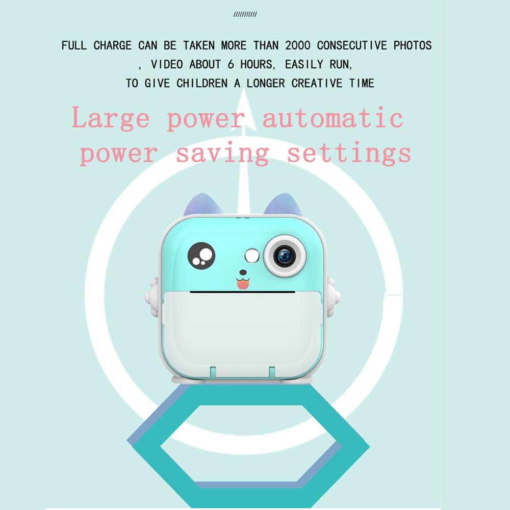 Imprimare instantanee Fotografie Camera pentru copii Mini imprimantă termică Video Camera digitală pentru copii pentru fotografie Jucării educaționale Cadou
