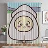 Chiikawas Partition Home Interior Curtains for Camera Living Room Curtain Shades Halloween Decoration Tulle for Bedroom Kitchen