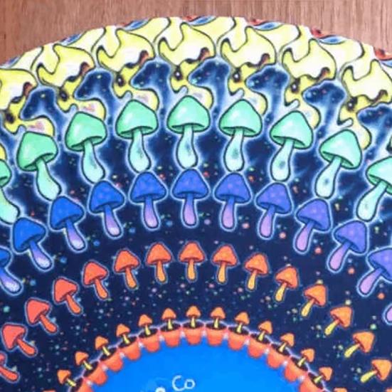 2/3 Peças Slipmat Animado Zoetrope 12 polegadas Ilusão Óptica Tapete de Toca-discos Slipmat de Vinil Animado com Efeito de Movimento Zoetrope Disco Visual Cinético