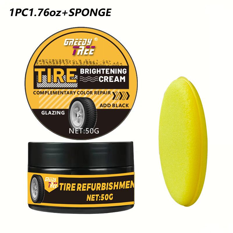 

Car Tire gloss wax - UV resistant and safely used on rubber/plastics - Restores tire gloss