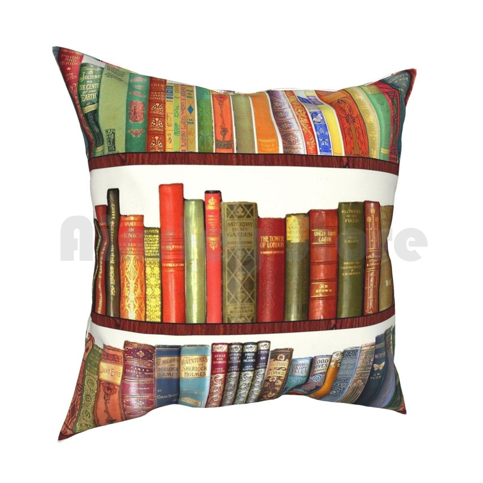 

Jane Austen Antique Books Pillow Case Printed Home Soft Throw Pillow Bookshelf Antique Books Vintage Books Jane Austen 30cmx30cm