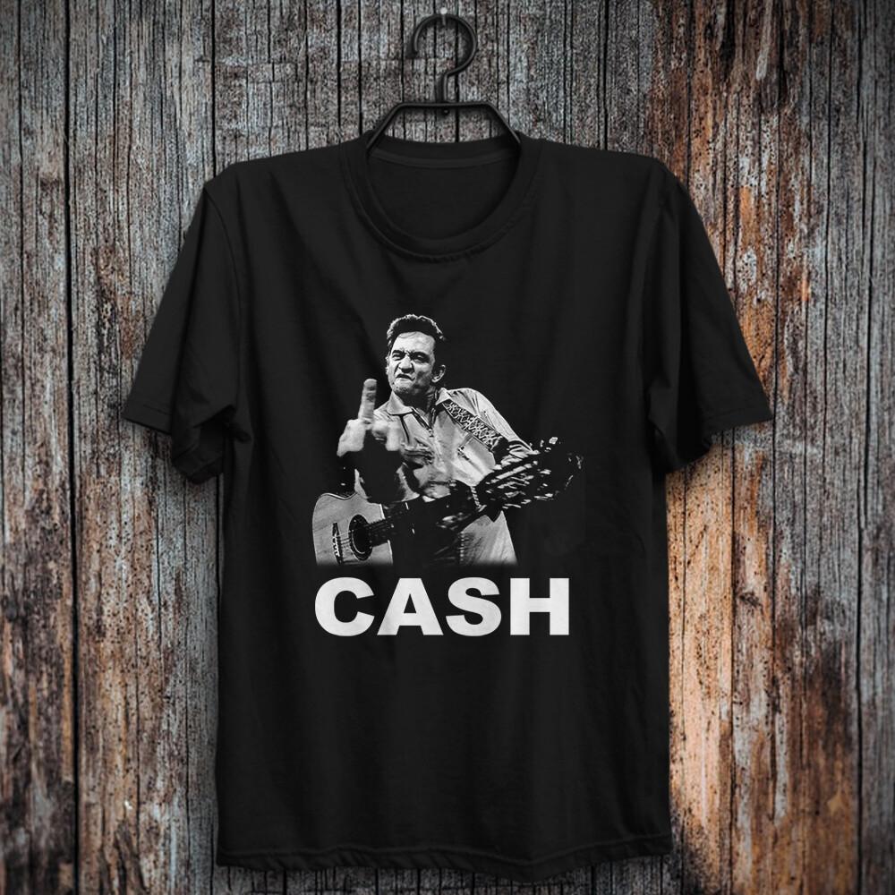 Johnny Cash Middle Finger 1969 San Quentin State Folsom Prison Blues TShirt Unisex T-Shirt M