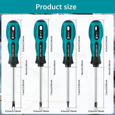 4Pcs Screwdriver Set U-Shape Head Precision Screw Drivers Hand Tool Kit Cr-V Professional Spanner Screwdriver Kit for Repair