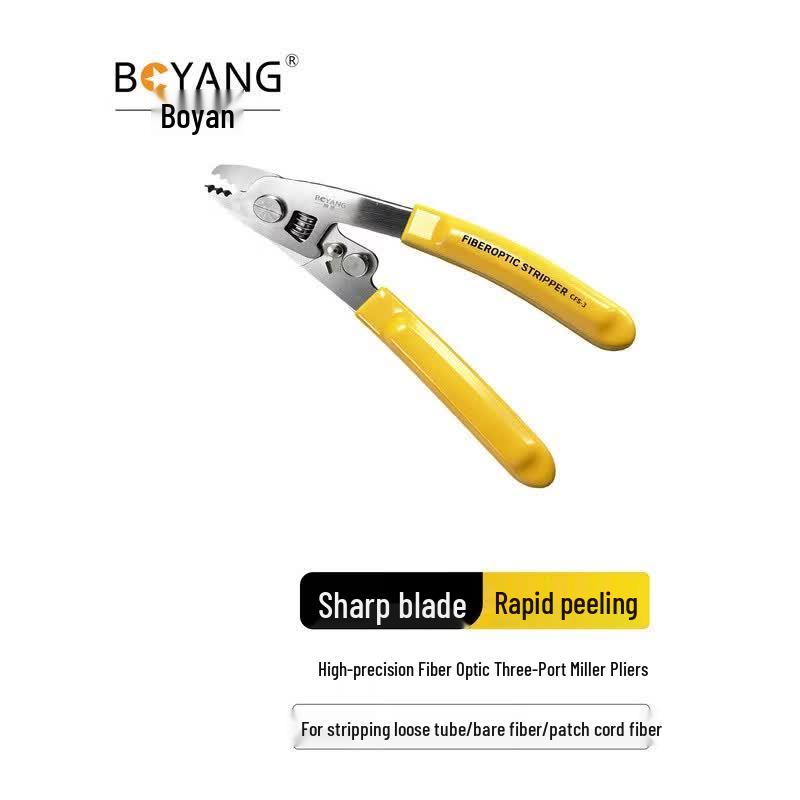 BOYANG High-Precision 3-Hole Fiber Optic Miller Clamp