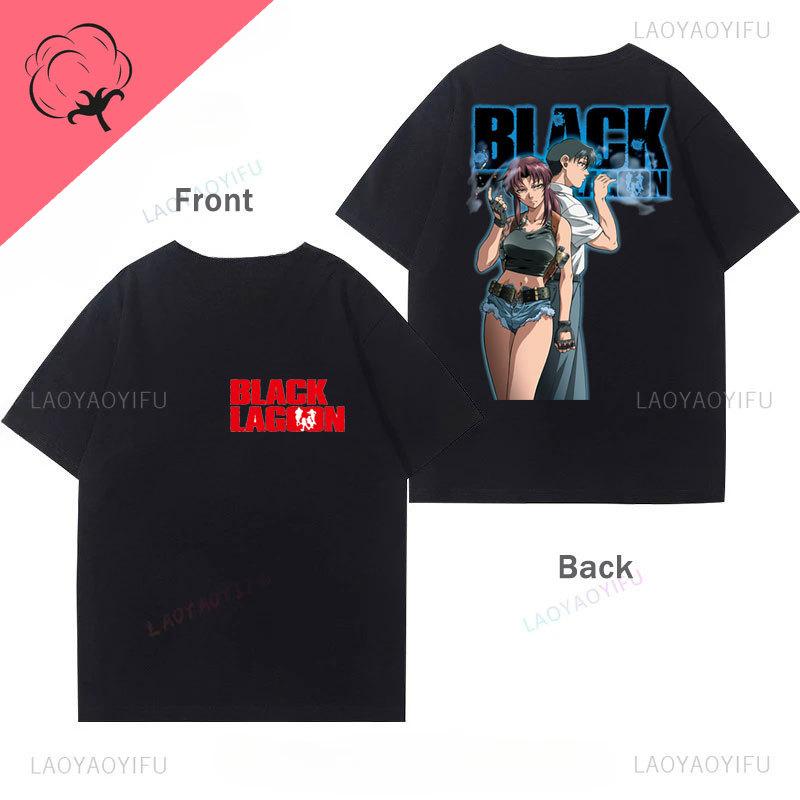 

Black Lagoon Unisex T-Shirt Japanese Comic Two Sided Printed Tee Camisa O-neck Cotton Graphic T Shirts Vintage Hot Anime Unisex Ops S