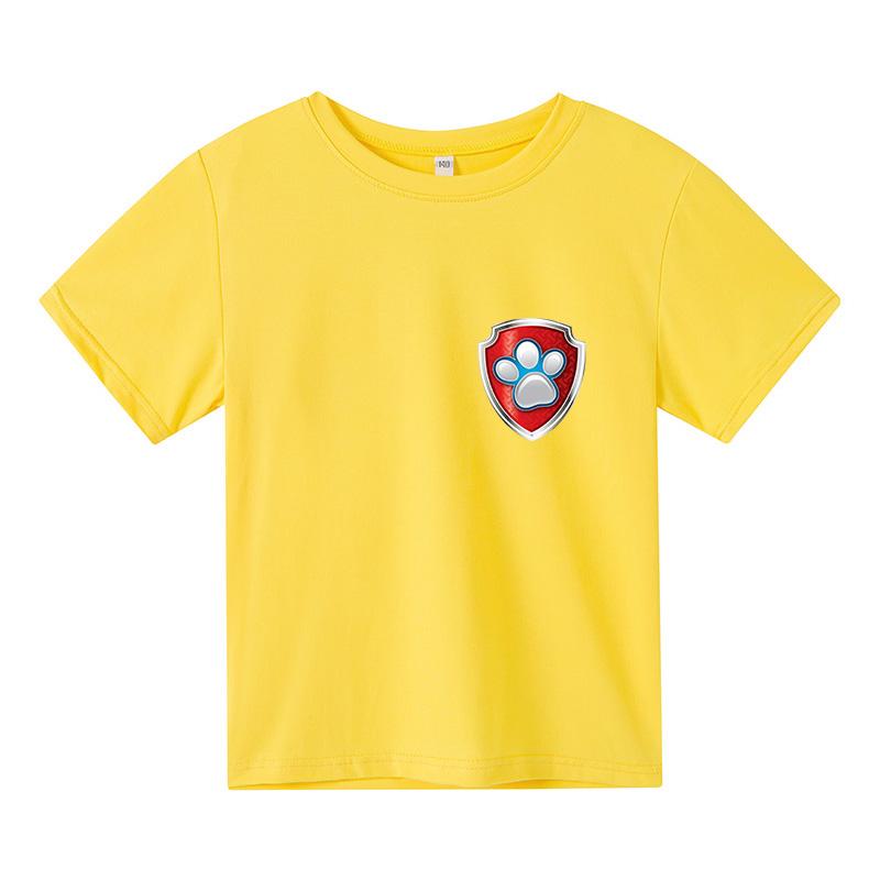 Moda 2025 Dzieci Urocze Ubrania Psi Patrol Dziecięcy Letni T-shirt Niemowlęcy Chłopięcy Kreskówkowy T-shirt Małe Dziewczynki Krótki Rękaw Casualowe Topy