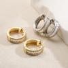 Fashion Women's Hoop Earrings with Sparkling Cubic Zirconia Fancy Female Ear Accessories Hight Quality Wholesale Zircon