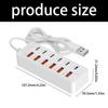 Multiport USB C und USB A Ladeadapter Steckdose Unterstützt 12 Geräte Gleichzeitiges Laden Adapterstationen