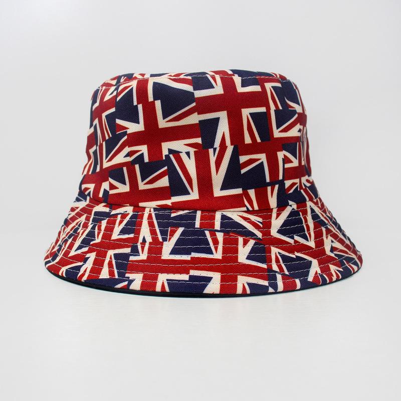 Independence Day National Day Bucket Hat Women's Double-sided Sunscreen Sun Hat Versatile American Flag Basin Hat Men