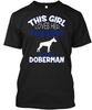Cozy This Girl Loves Her Husband Doberman And T Shirt Made In USA Size S To 5XL
