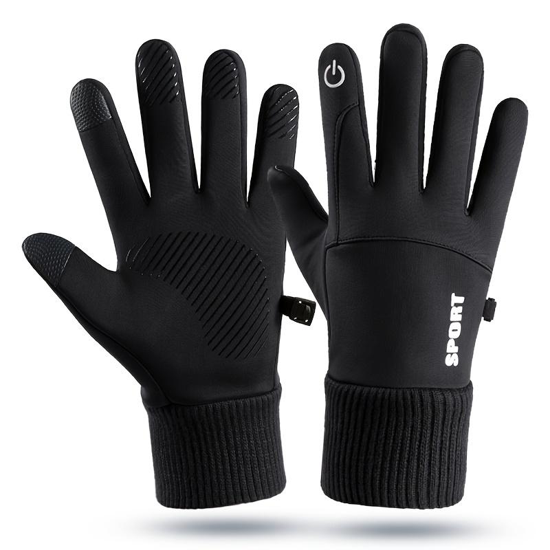 

Men s Winter Velvet Warm Gloves, Compatible with Touch Screens, Cold and Wind Resistant, of Excellent Quality, Suitable for Outdoor Sports in Winter One size fits all чёрный