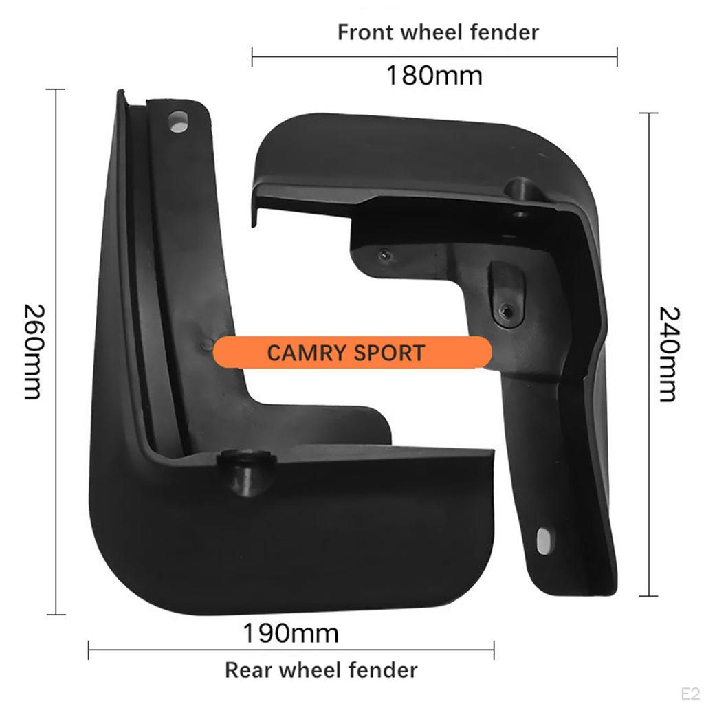 4 Pieces Car Wheel Mud Flaps Automotive Styling Accessories ,Mud Guards Mudguard for Camry