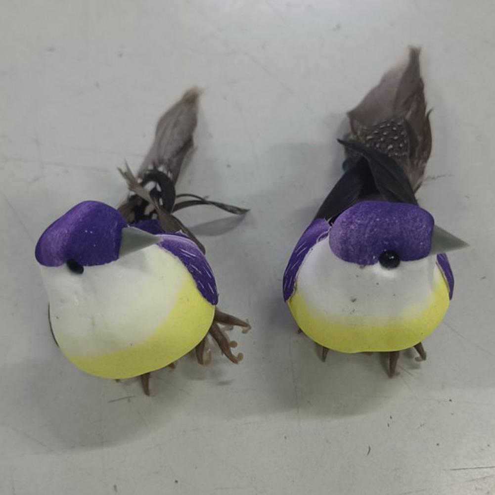 12pcs Artificial Fake Birds Garden Prop Foam Feather Simulation Birds Decor Collectible Eco-Friendly for Home Garden Ornaments China Mainland
