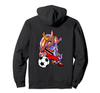 Brown-skinned Unicorn Soccer Player, Trinidadian Football Fan, Trinidadian Flag Hoodie