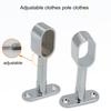 2 st Legering Garderobstång Takmonterat Fäste Klädstång Hållare Spak Fläns