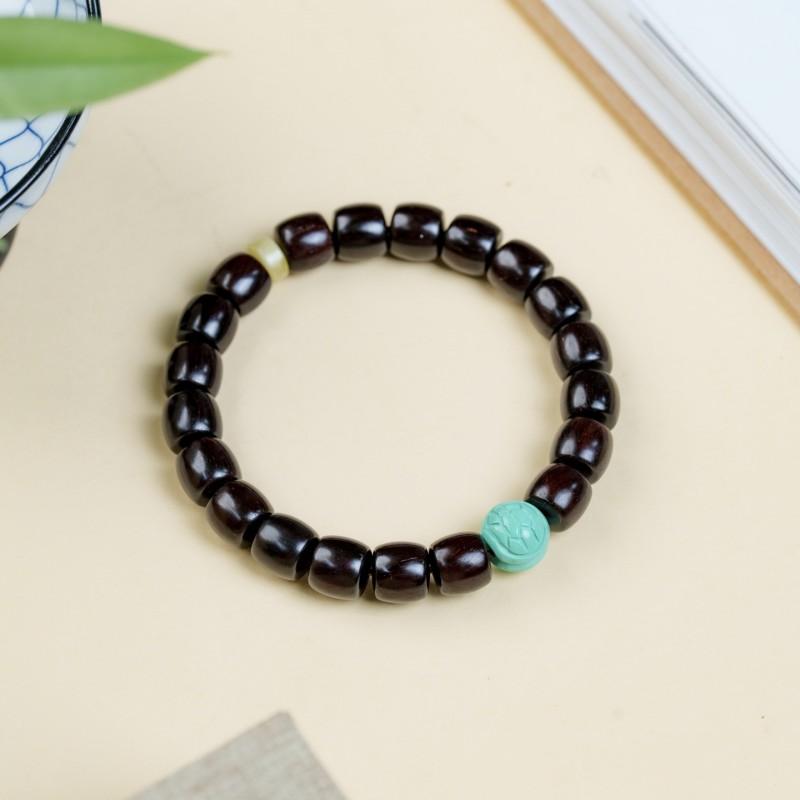 DIY Indian Rosewood Straight Cut Bracelet New Chinese Style Unisex Jewelry Daily Wear