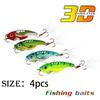 Fiskebeten 4 Färg Metallgjutning Fiskedrag Bete Fiskeredskap Bass fiskebete