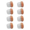 8Pcs Chair Legs Caps TPE Wear Resistant Table Stool Foot Protector Transparent Square Shape Small