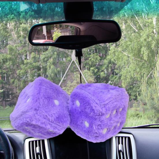 Plyšová kostka Hračka Barevná 6cm Kostka Nadýchaná Tečkovaná kostka Plyšáci Dekorace Houbová výplň Kostka Plyšový přívěsek Doplňky na batoh Interiér auta