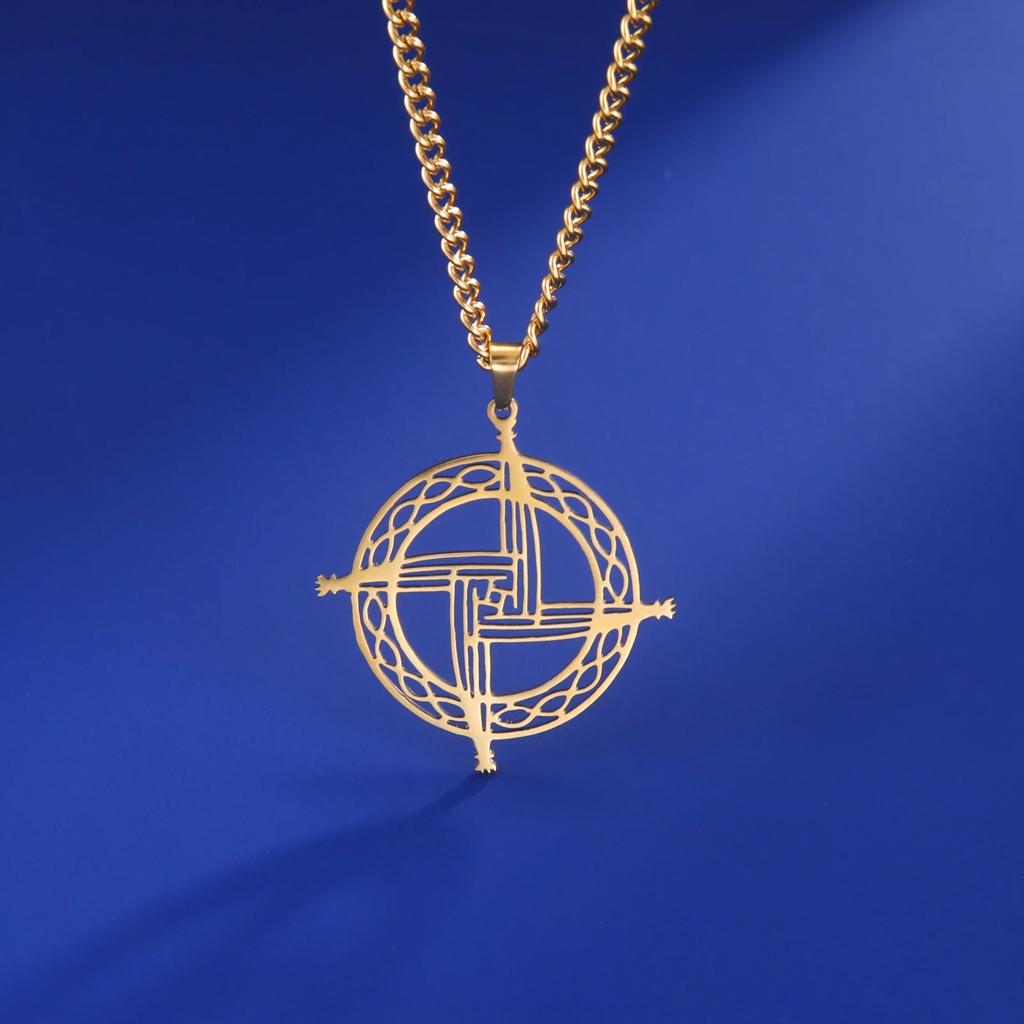 Skyrim Brigid Tag Kreuz Halskette Irland Übernatürlich Kette Amulett Für Frau Mann Christliche Religion Gotische Mode Schmuck