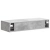 Wall Mounted Side Table Concrete Grey 87.5 x 34.5 x 17 cm