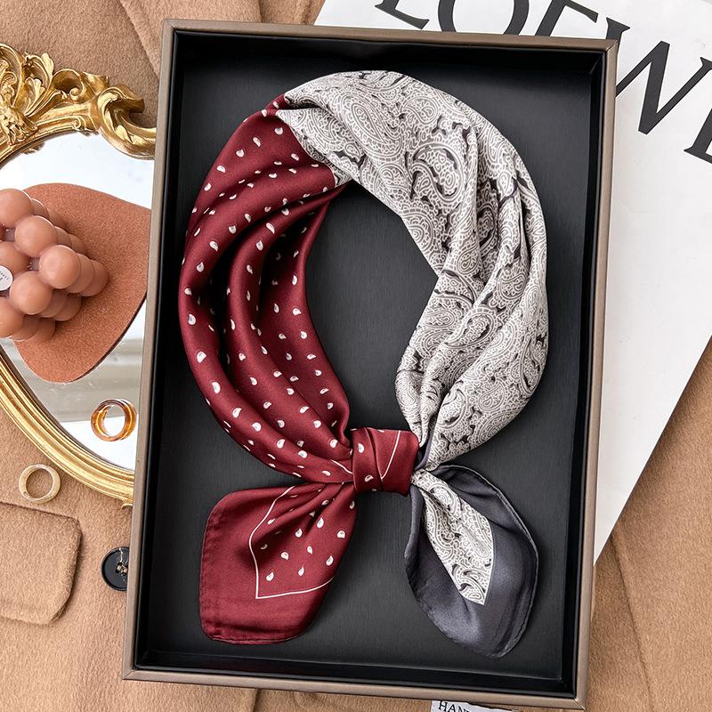 Small square scarf silk scarf women's spring and autumn matching shirt work professional wear neck protection scarf thin scarf scarf yarn 71x71