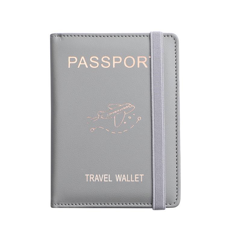PU Leather RFID Passport Holder with Multi-Card Slots and Document Cover