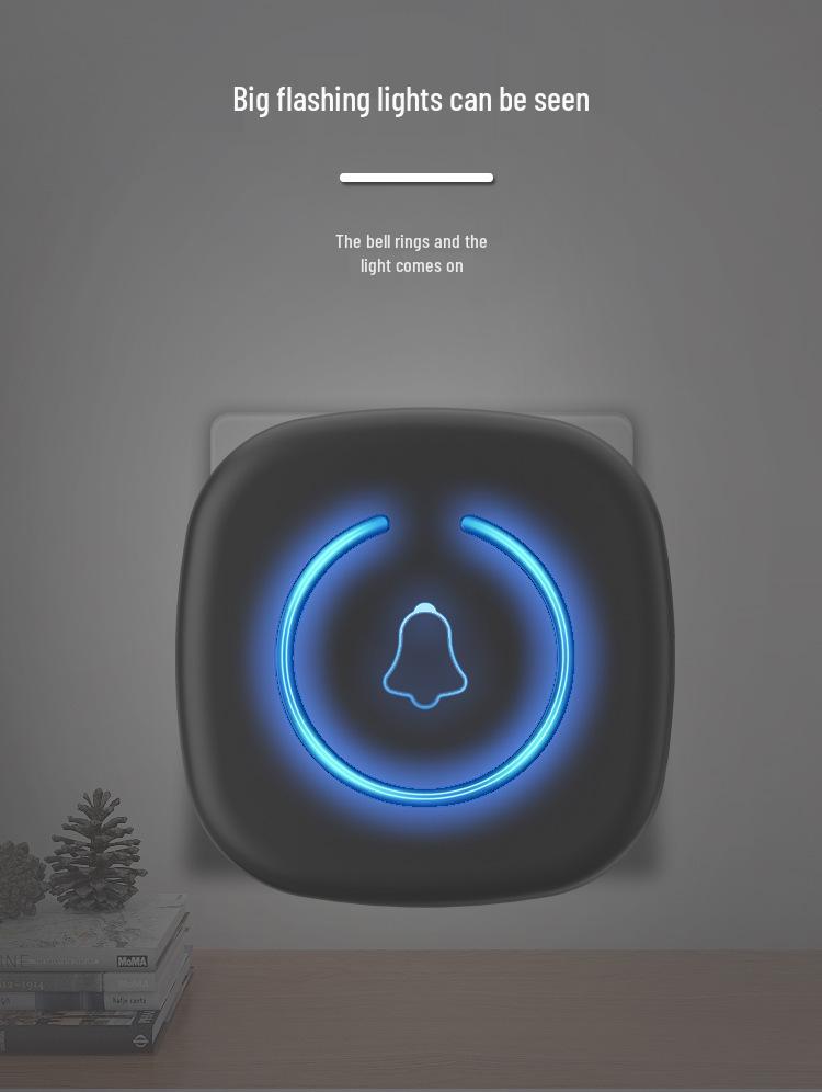 Ultra-long Range Wireless Smart Doorbell with Flashing Light Remote for Home & Elderly Use