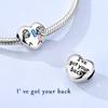 New 925 Silver Circular Heart Shape Friendly Embrace Pray Charms Beads For Women Fit Bracelet DIY Jewelry Gift