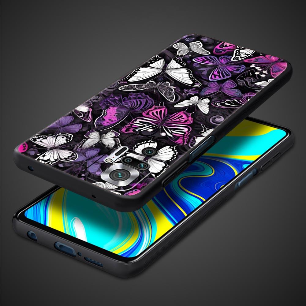 Fashionable Butterfly Flower Pattern Phone Case Cover for Redmi 14C 10C Note 15 14 13 12 10 11 K40 Pro Plus 5G Soft TPU Shell