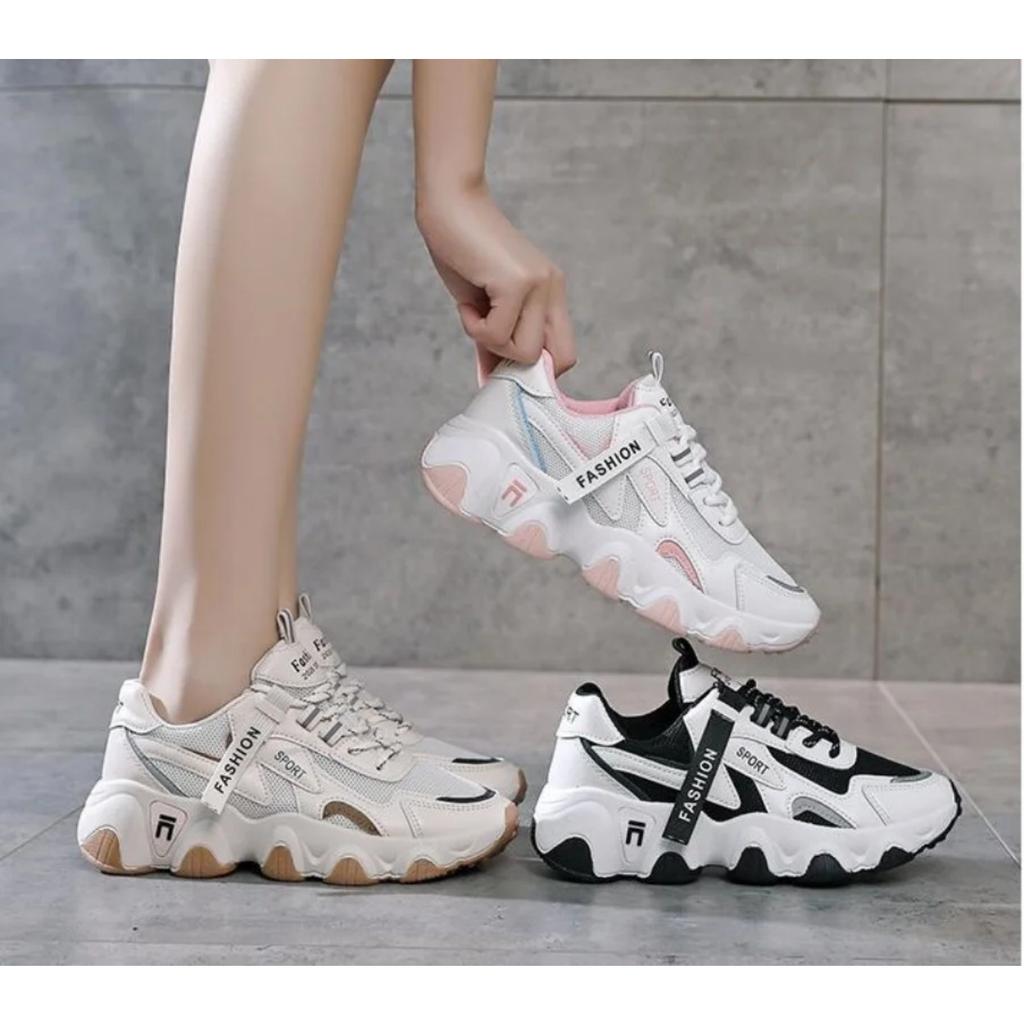 Scarpe da donna Sneakers alla moda con piattaforma in rete Scarpe in pelle Scarpe sportive casual traspiranti Socofy Scarpe basse da donna