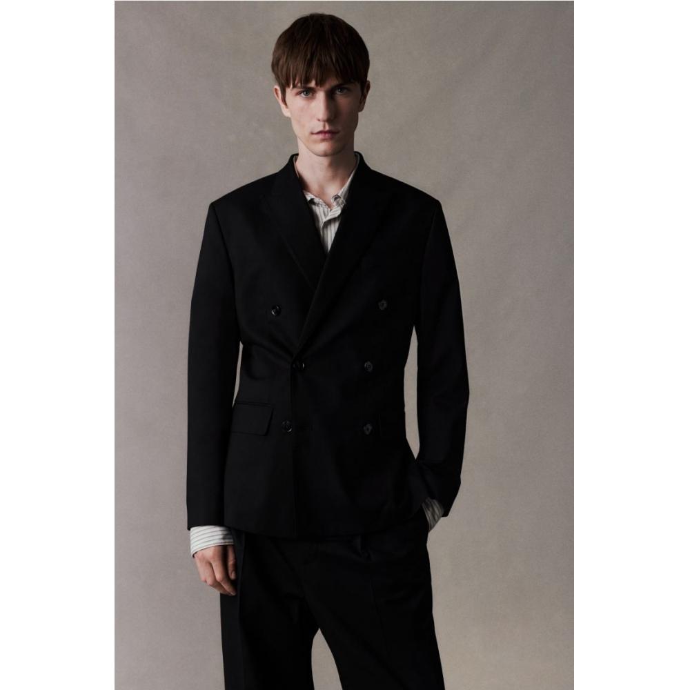 H M Suit Pants Relaxed Fit Black