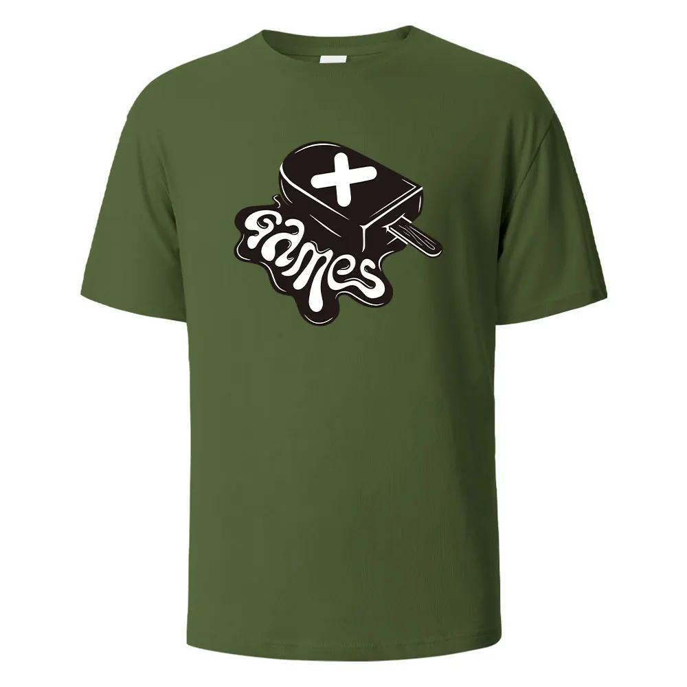 

Games Printing Men‘s T-shirt Street Casual Breathable Tees 100% Cotton Funny Tops Street Oversized T-Shirts For Men Women O-neck 4XL