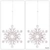 24 Piece Set Acrylic Snowflakes Christmas Decorations Hanging Ornaments