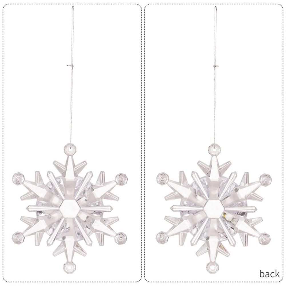 24 Piece Set Acrylic Snowflakes Christmas Decorations Hanging Ornaments