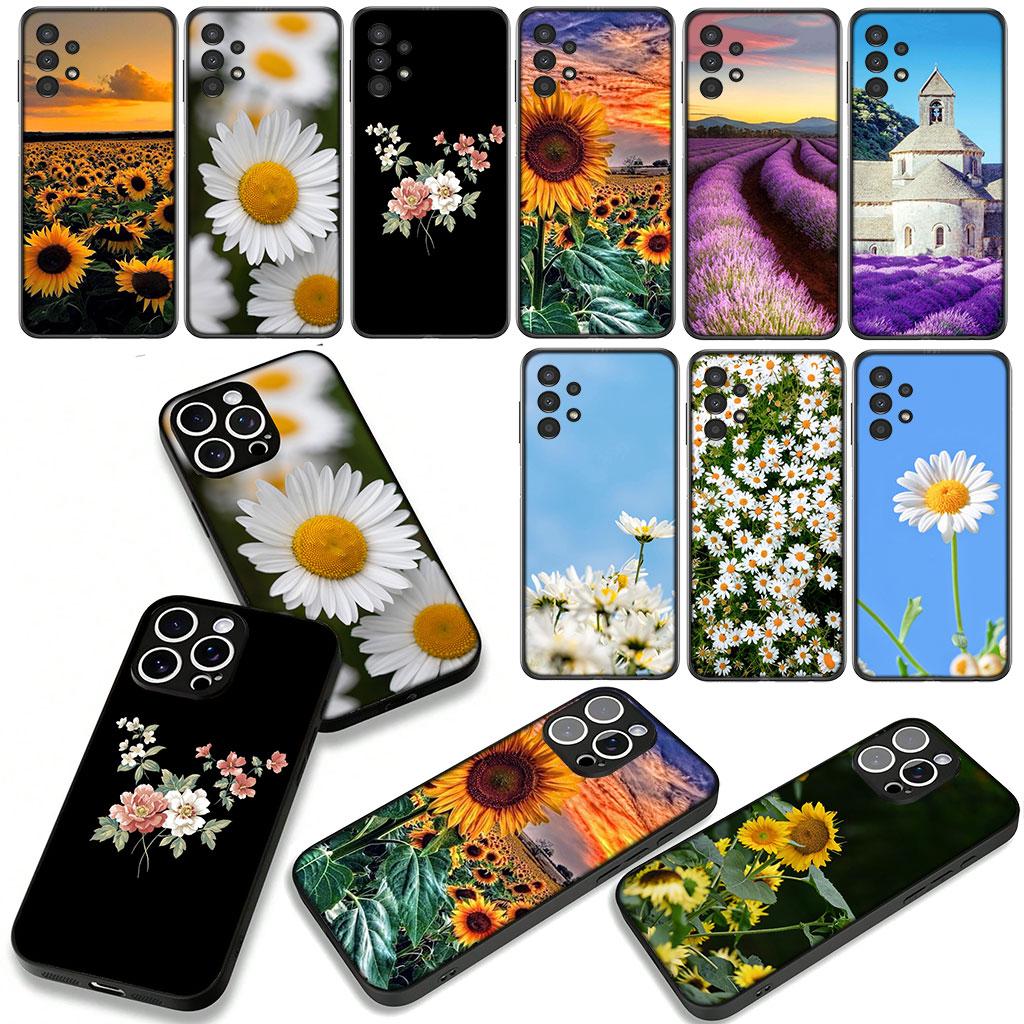 Daisy Sunflower Lavender Rose Flower Phone Cover for Xiaomi Redmi Note 11 15 9 10 Pro Plus 8 A5 9A 9T 10A 10C 9C NFC 15C 8T Case