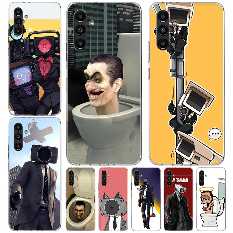 S-Skibidi Toilet Mobile Cell Phone Case For Samsung Galaxy A13 A14 A15 A16 A17 A53 A54 A55 A56 A57 A33 A34 A35 A36 A37 A23 A24 A