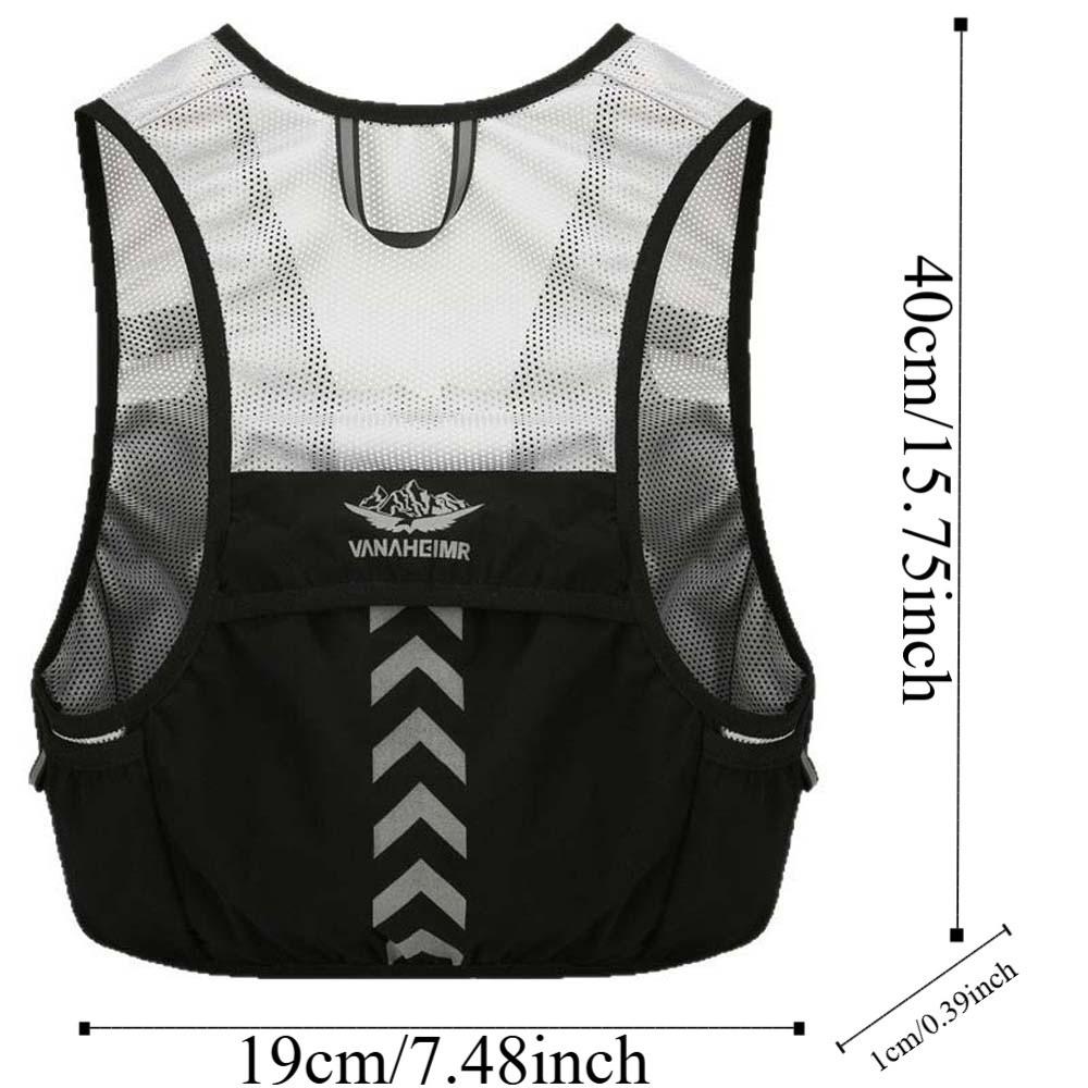 High Visibility Reflective Vest Bag Security Waistcoat Sports Backpack Night Running Bag  Cycling