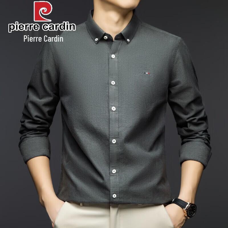 Pierre Cardin Men s Brushed Cotton Wrinkle-Free Long-Sleeve Shirt 54/2XL