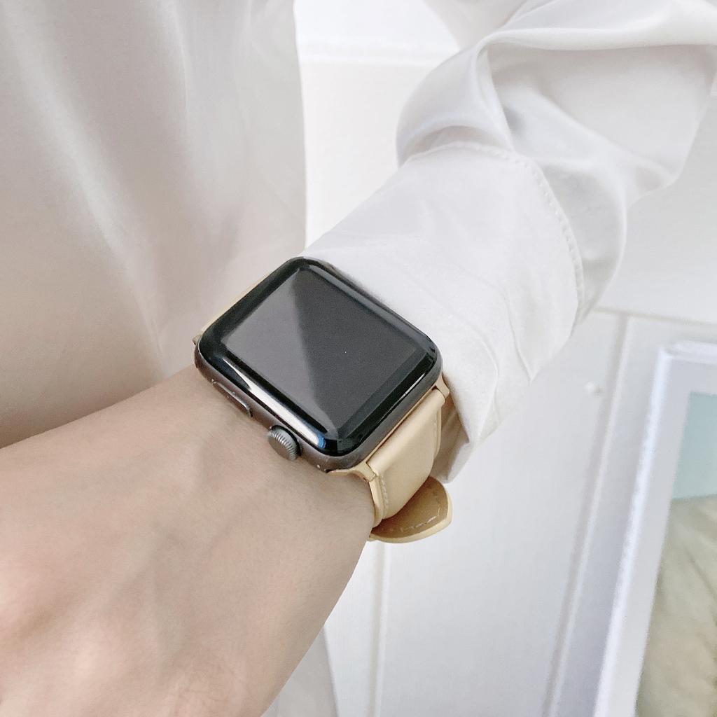 Suitable For Apple Watch10 Apple Watch Generation Iwatch98765 Generation Se Car Line Leather Strap For Men And Women