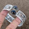 Labradorite Gemstone Handmade 925 Sterling Silver Cuff Bangle Adjustable KKG-772