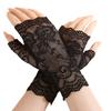 Vintage Style Lace Gloves For Formal Occasion Half Finger Wrist Coverage Ideal For Photoshoot Ceremonies