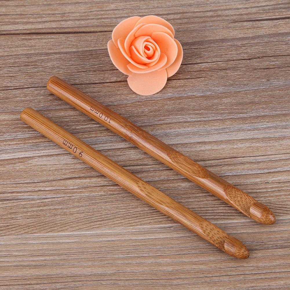 12pcs Set Carbonized Bamboo Knitting Needle Set Crochet Hooks Sweater Needles Yarn Weaving Tool