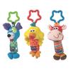 Peluches - PLAYGRO - Trio - Couleurs Vives - Tissus Doux - Stimule La Perception Visuelle