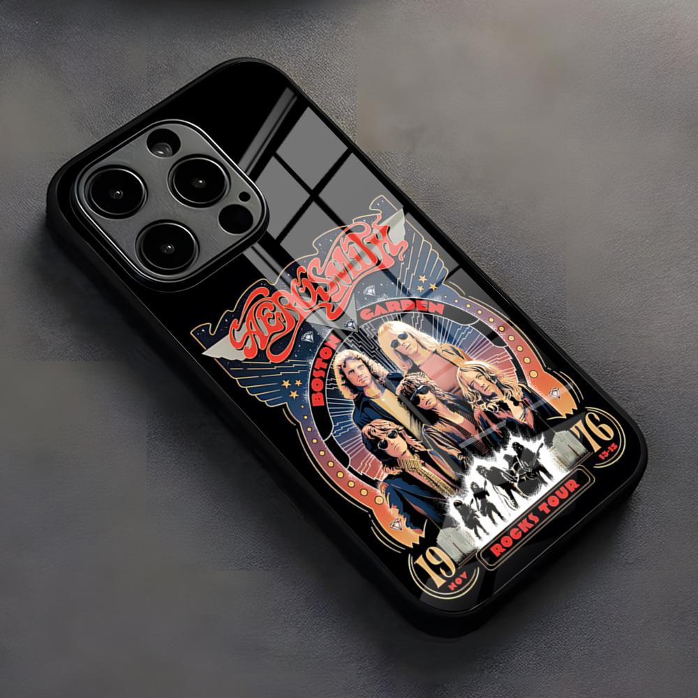 Punk Aerosmith Rock Cool Phone Case For IPhone 17 Pro Max 16 15 14 Pro Max 13 11 X Xs Xr 8 7Plus Silicone Cover