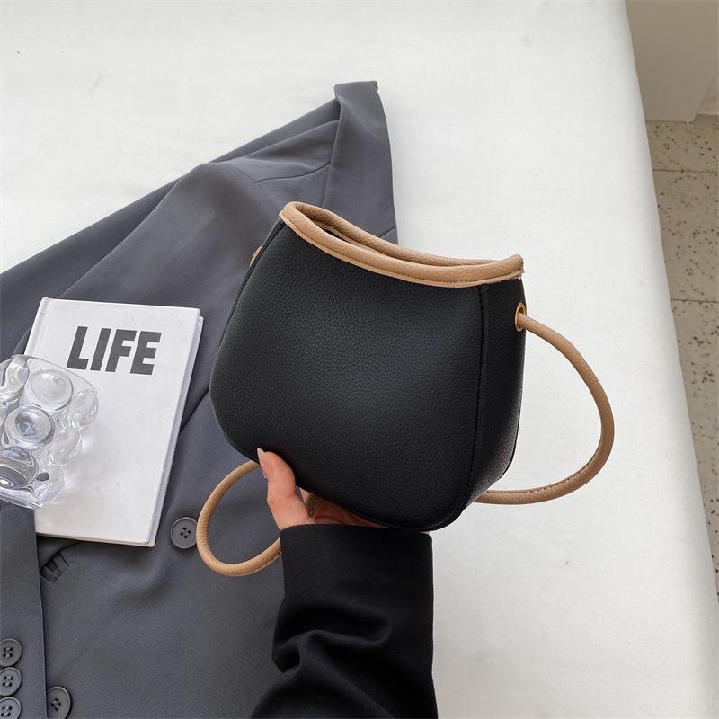 Fashion And Casual Women'S Tide French Niche High-End Texture Shoulder Messenger Bag Bucket Bag