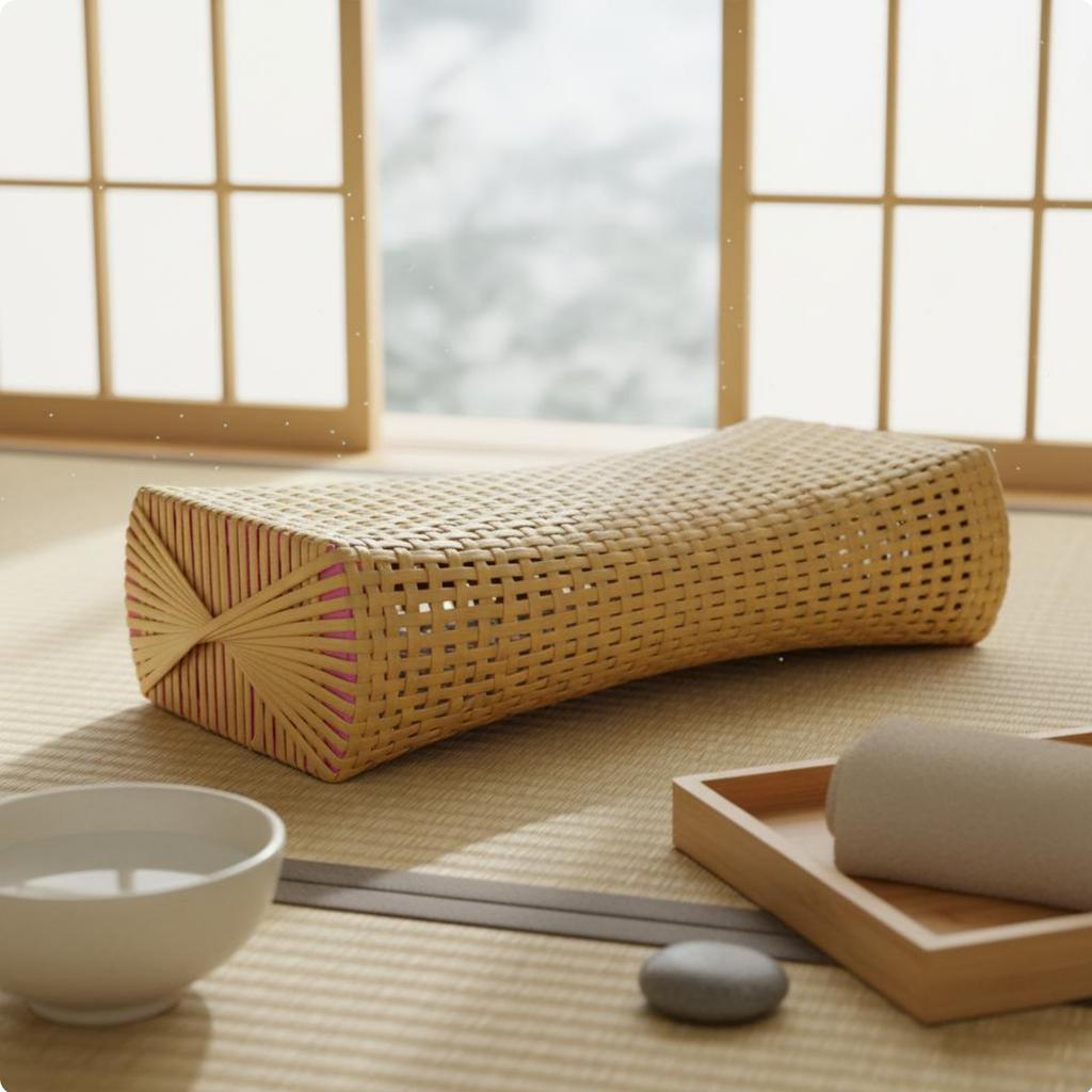 PE Rattan Summer Pillow Breathable Imitation Bamboo Weave Pillow Hard Headrest Easy To Clean Bedding Accessory for Steam Room
