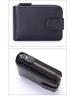 RFID Anti-Theft Cowhide Accordion Card & ID Holder with Zipper