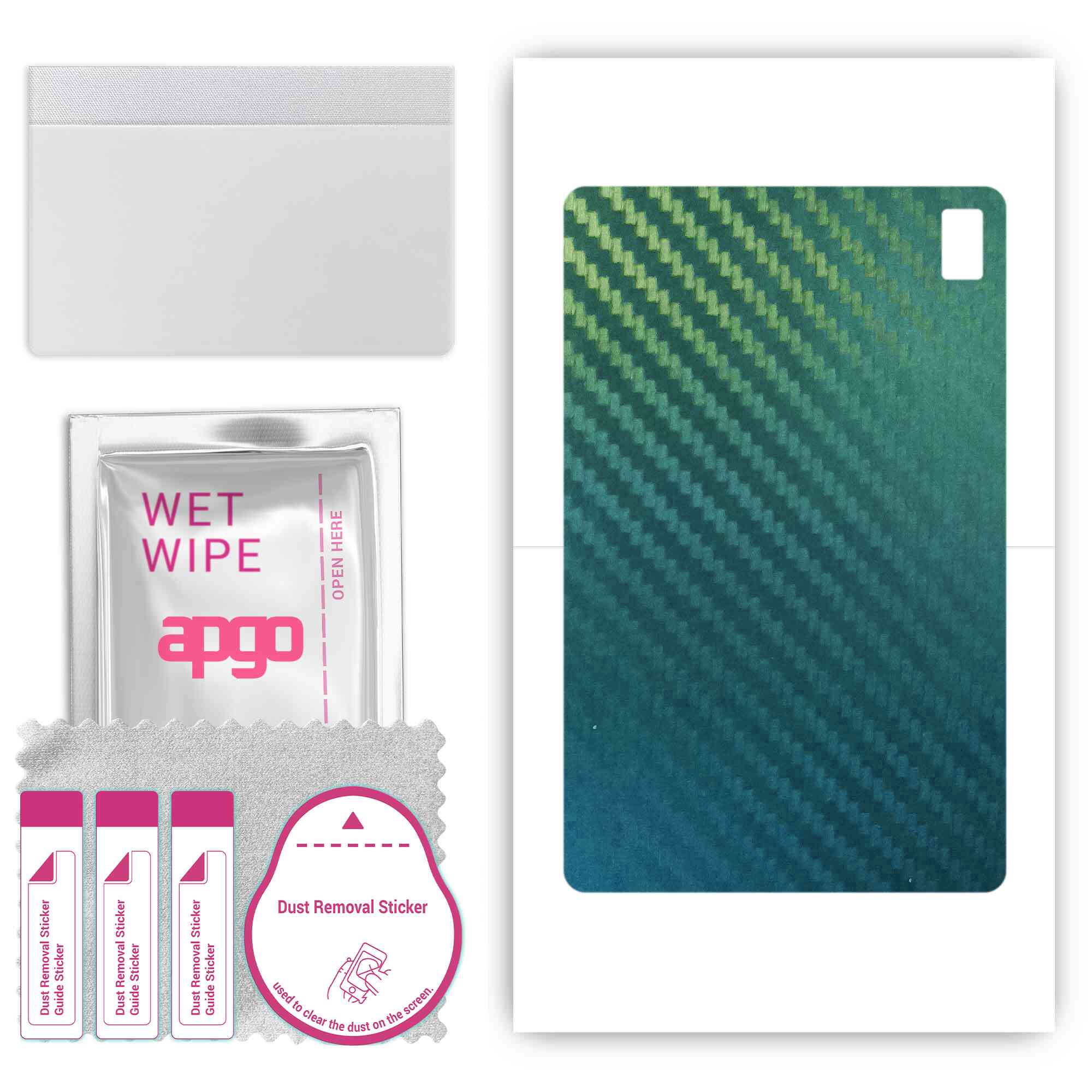 

apgo Protective Skin Sticker for the back compatible with Umidigi A11 Tab, Wrap Film, Foil, Vinyl - Pattern Carbon Chameleon CAKA1