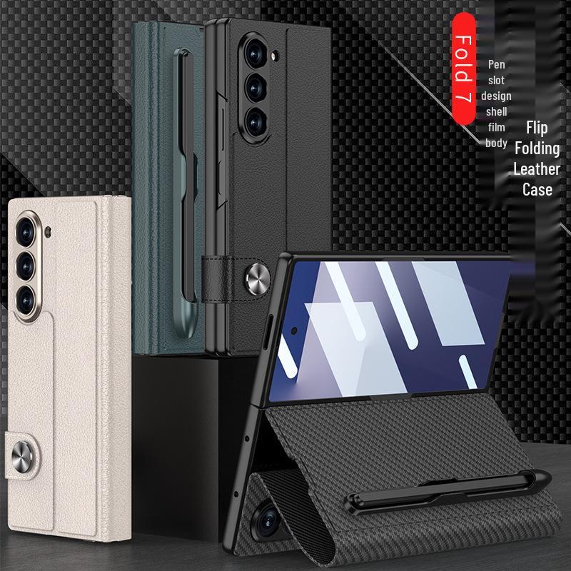 Samsung Z Fold7 Business Leather Flip Case: Full Coverage, Creative Design